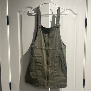 SO Olive Green Zip-Up Dress